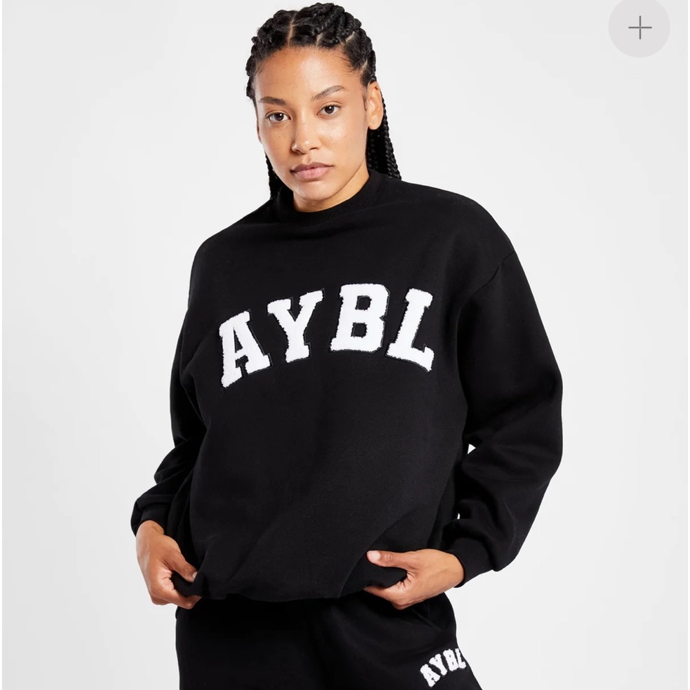 Aybl varisity oversized sweatshirt in black